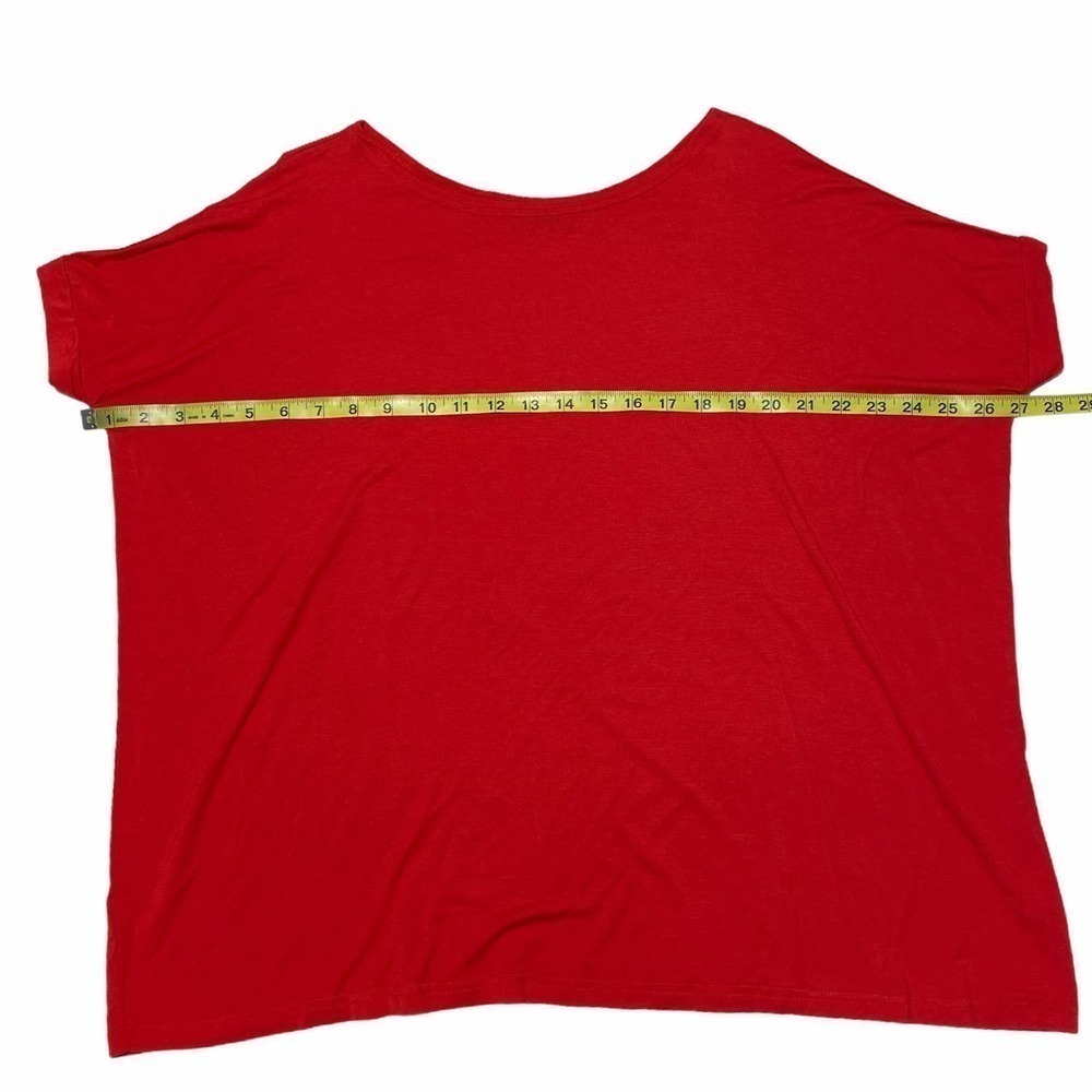 PIKO Red Short Sleeve Bamboo Crew Neck T-Shirt - Picture 7 of 10